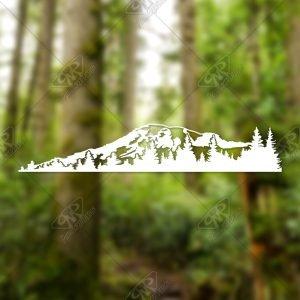 Mountain & Trees Rainier Vinyl Decal